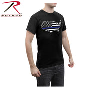Rothco Thin Blue Line America Map T-Shirt LARSON TACTICAL SUPPLY