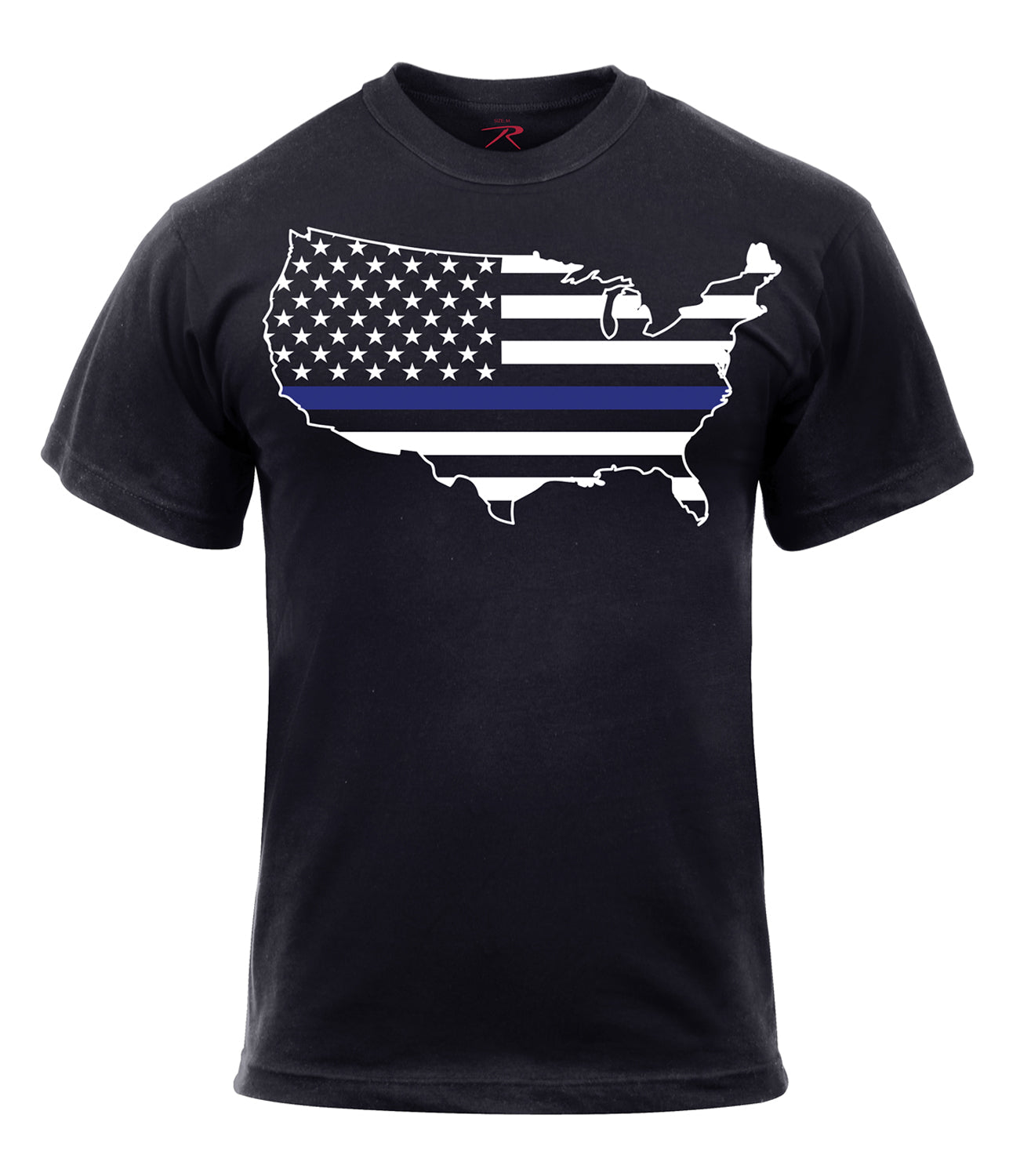 Rothco Thin Blue Line America Map T-Shirt LARSON TACTICAL SUPPLY