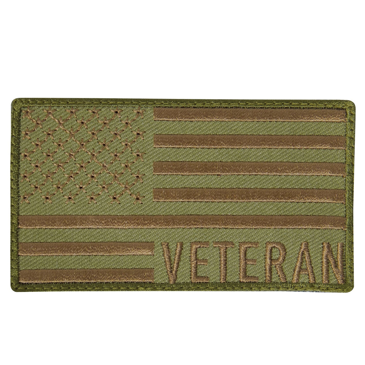 Rothco Veteran US Flag Patch - Coyote Brown LARSON TACTICAL SUPPLY