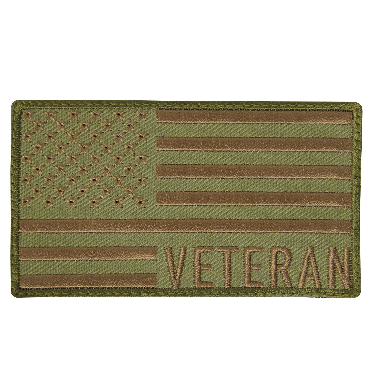 Rothco Veteran US Flag Patch - Coyote Brown LARSON TACTICAL SUPPLY