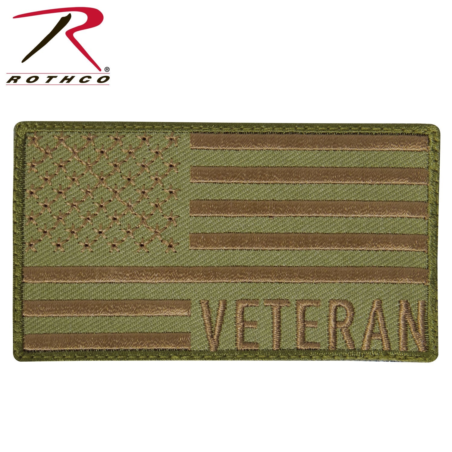 Rothco Veteran US Flag Patch - Coyote Brown LARSON TACTICAL SUPPLY