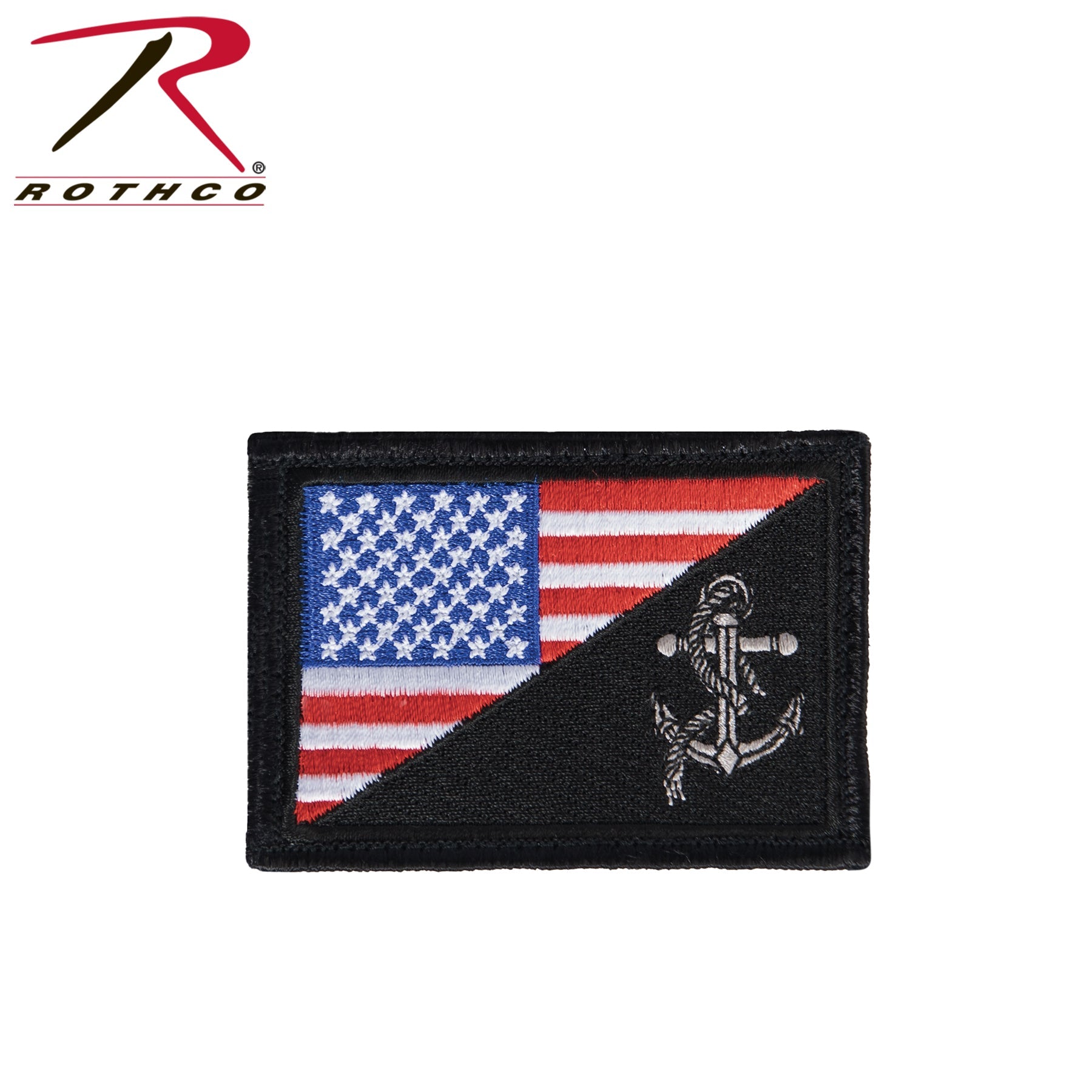 Rothco US Flag / USN Anchor Patch With Hook Back LARSON TACTICAL SUPPLY
