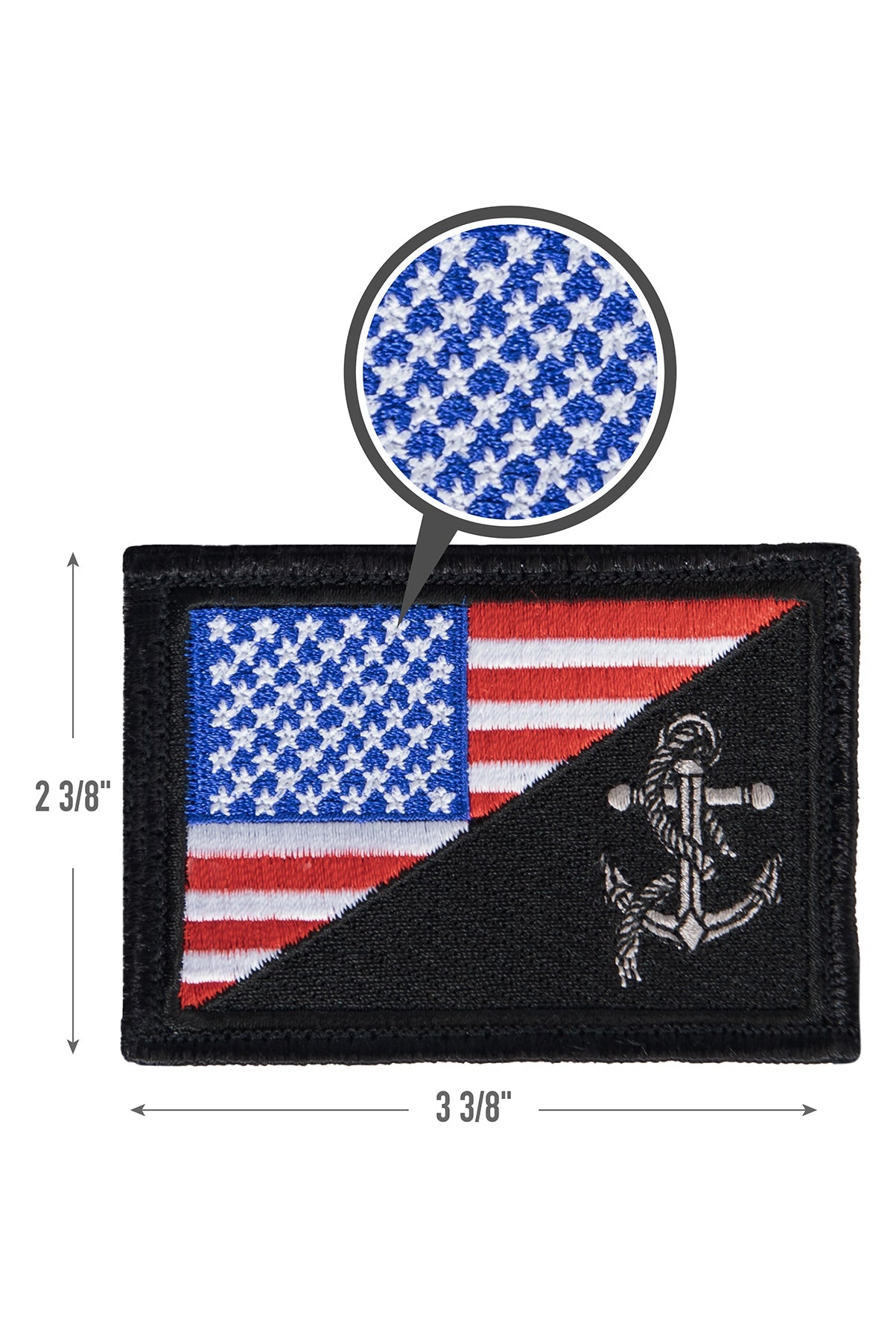Rothco US Flag / USN Anchor Patch With Hook Back LARSON TACTICAL SUPPLY