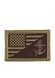 Rothco US Flag / USN Anchor Patch With Hook Back LARSON TACTICAL SUPPLY