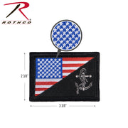 Rothco US Flag / USN Anchor Patch With Hook Back LARSON TACTICAL SUPPLY