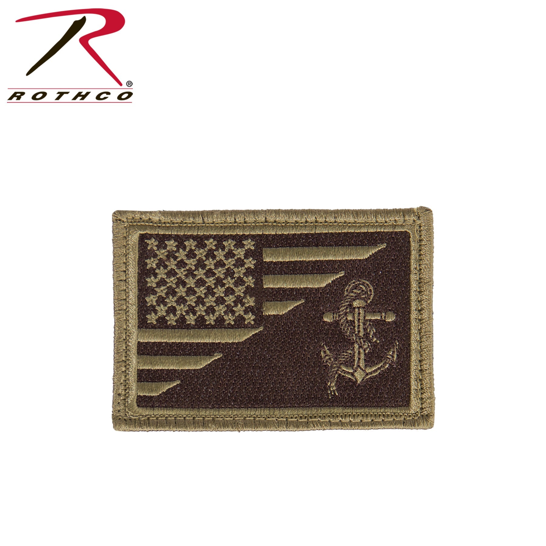 Rothco US Flag / USN Anchor Patch With Hook Back LARSON TACTICAL SUPPLY