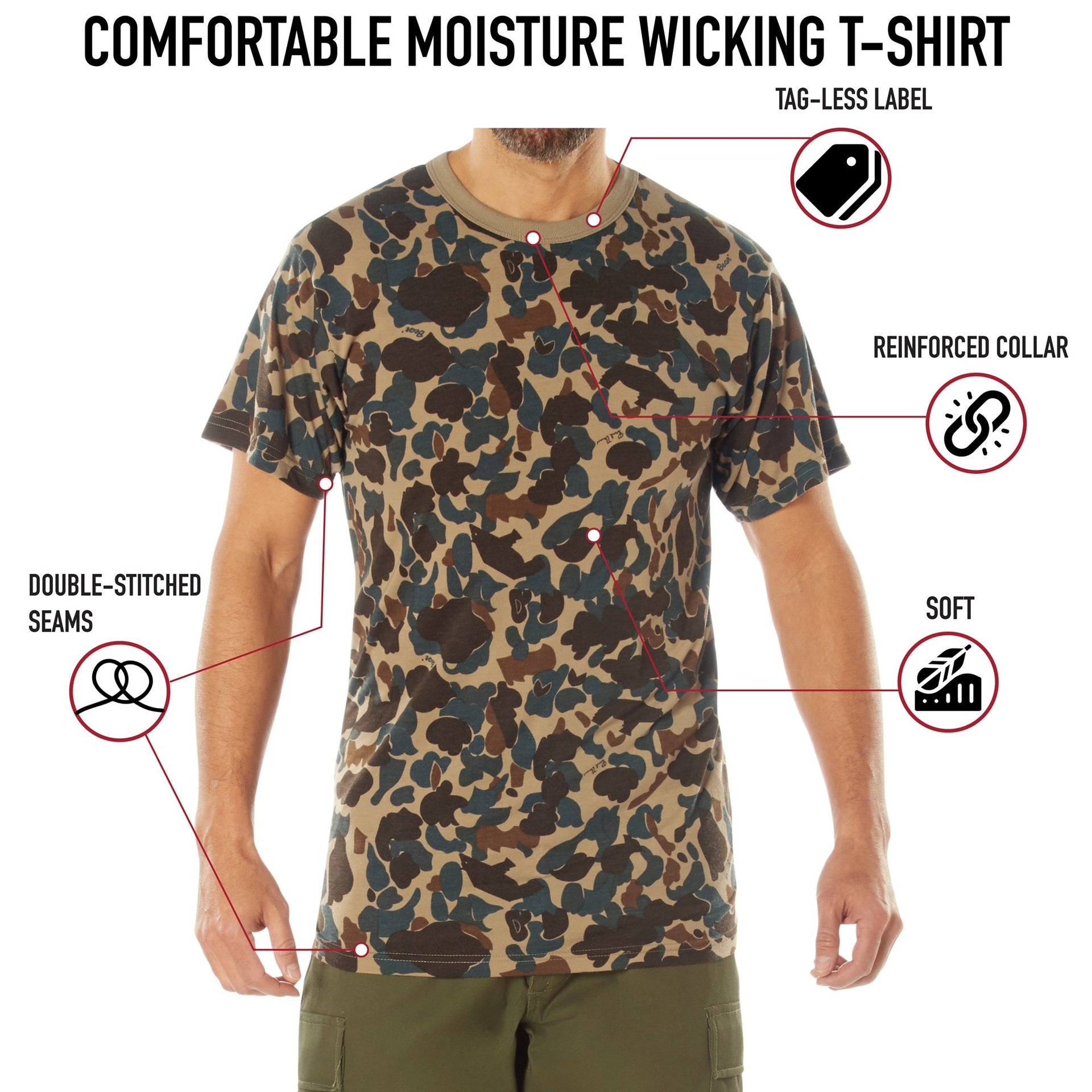 Rothco X Bear Archery Fred Bear Camo Moisture Wicking T-Shirt LARSON TACTICAL SUPPLY