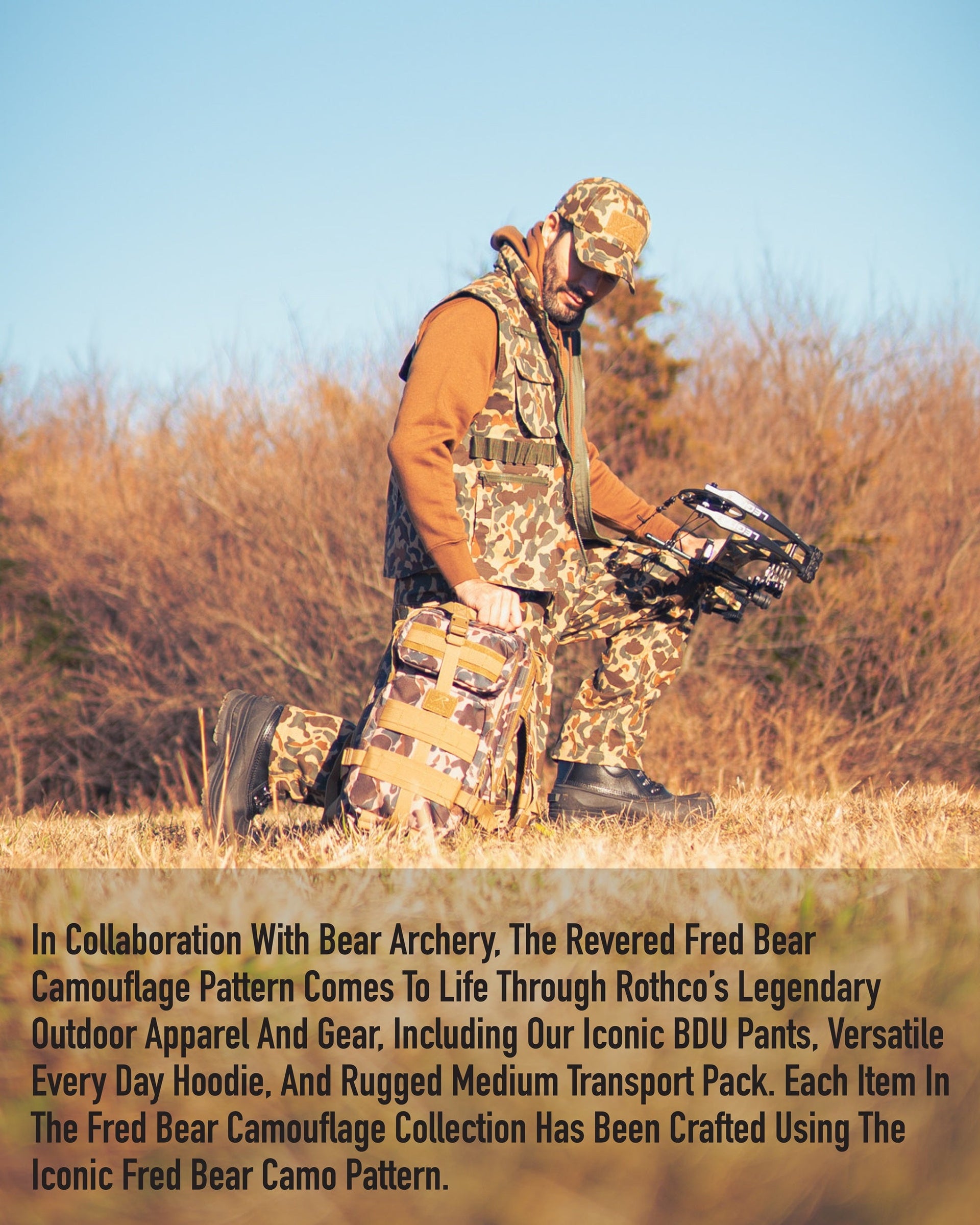 Rothco X Bear Archery Fred Bear Camo Moisture Wicking T-Shirt LARSON TACTICAL SUPPLY