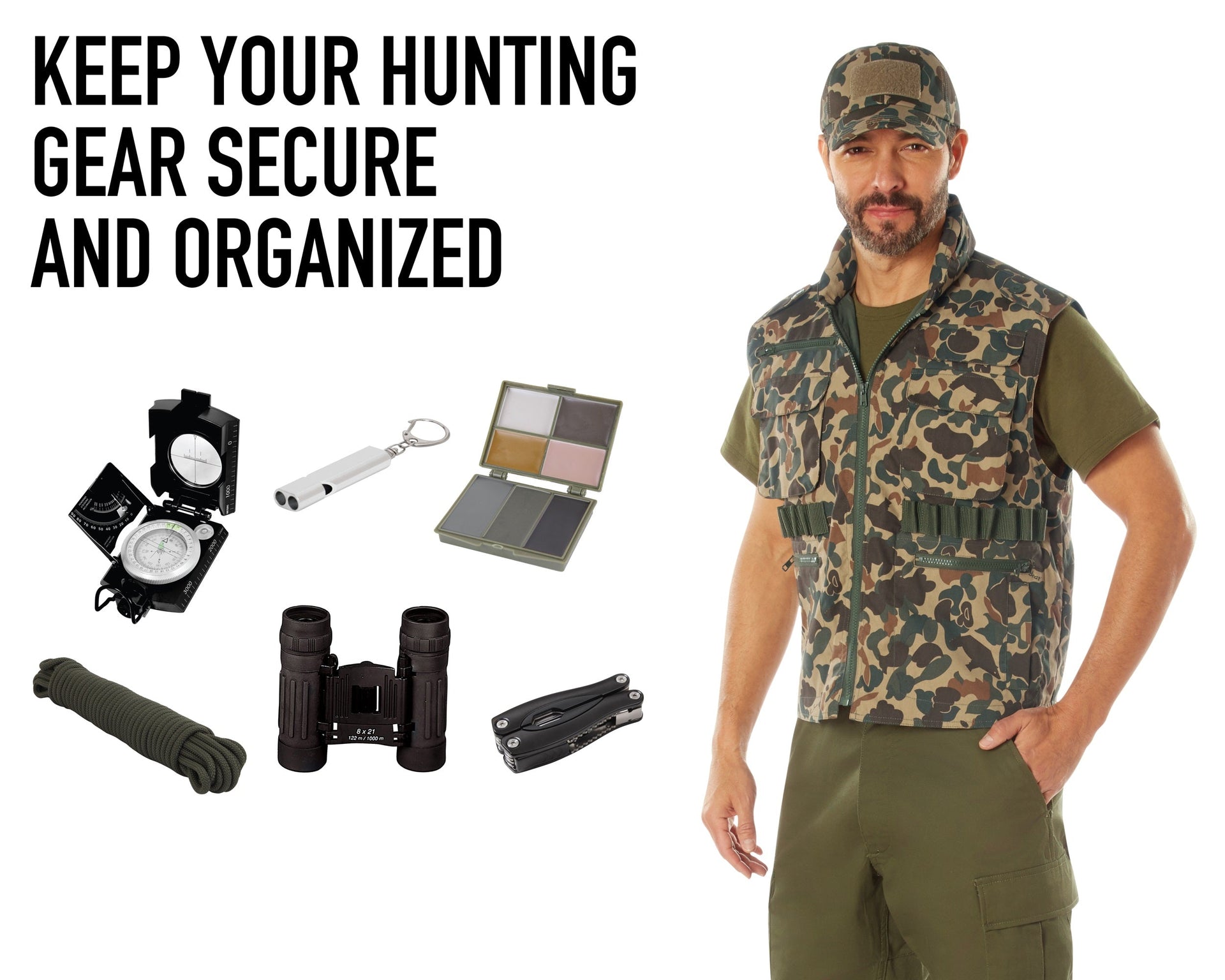 Rothco X Bear Archery Fred Bear Camo Ranger Vest LARSON TACTICAL SUPPLY