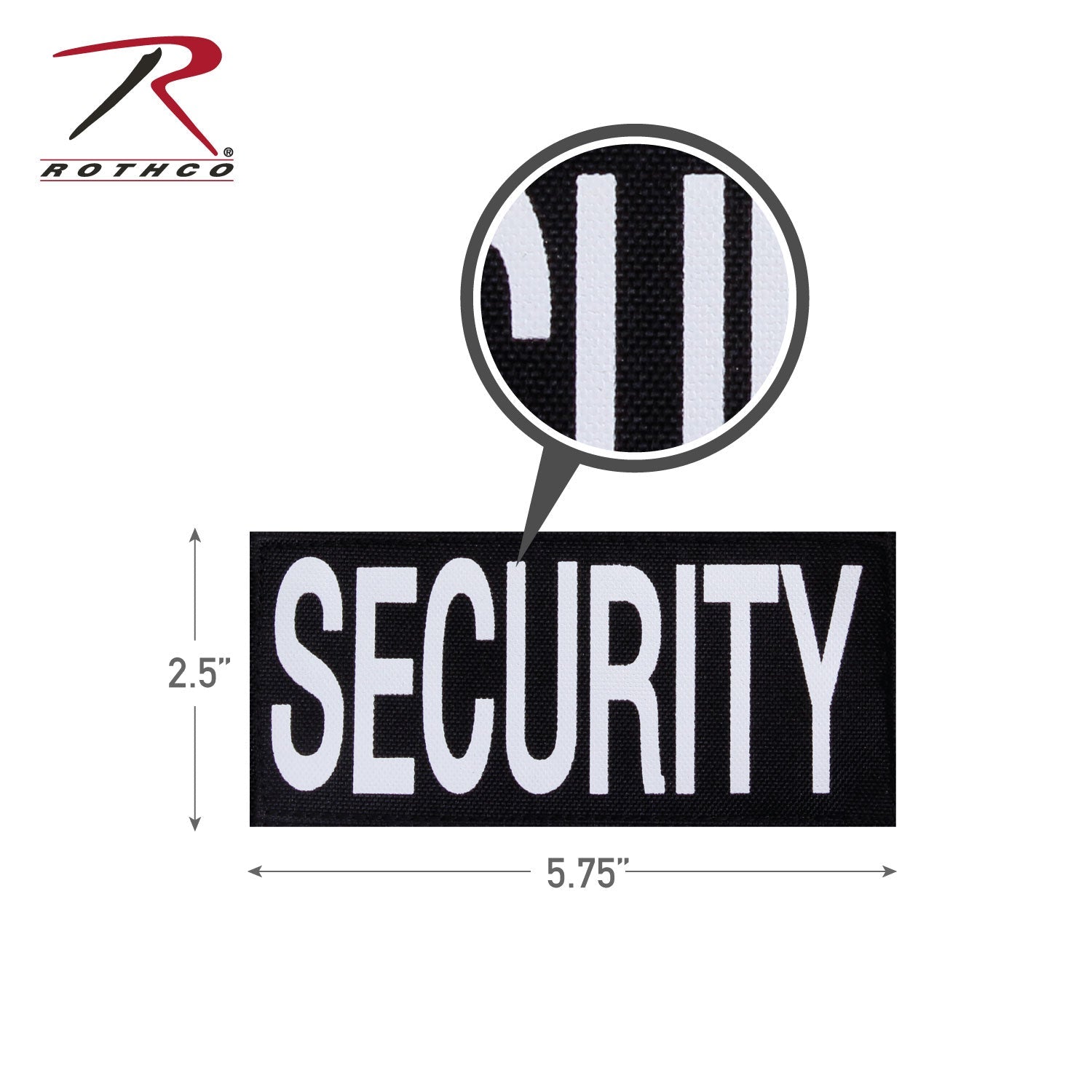 Rothco Security Patch With Hook Back LARSON TACTICAL SUPPLY