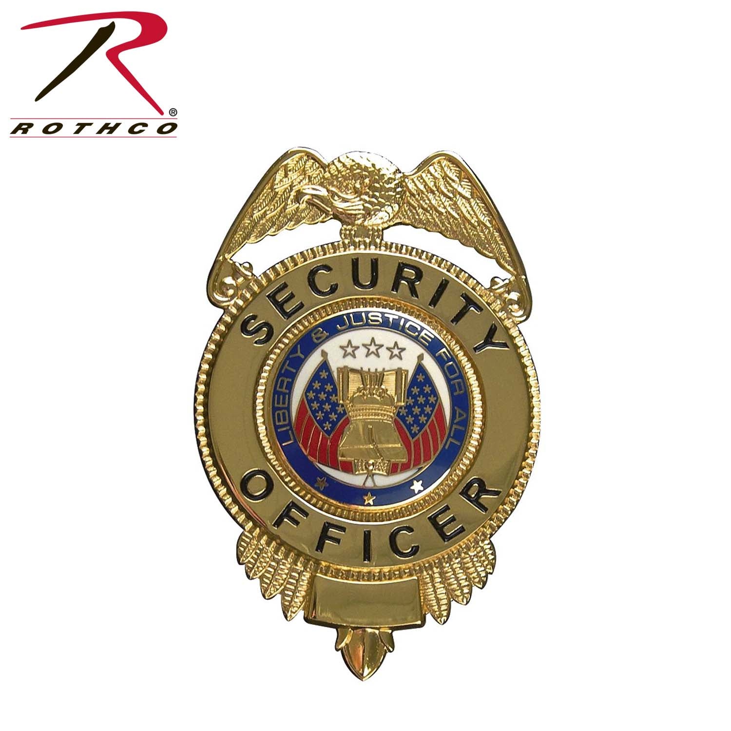 Rothco Security Officer Badge With Flags LARSON TACTICAL SUPPLY