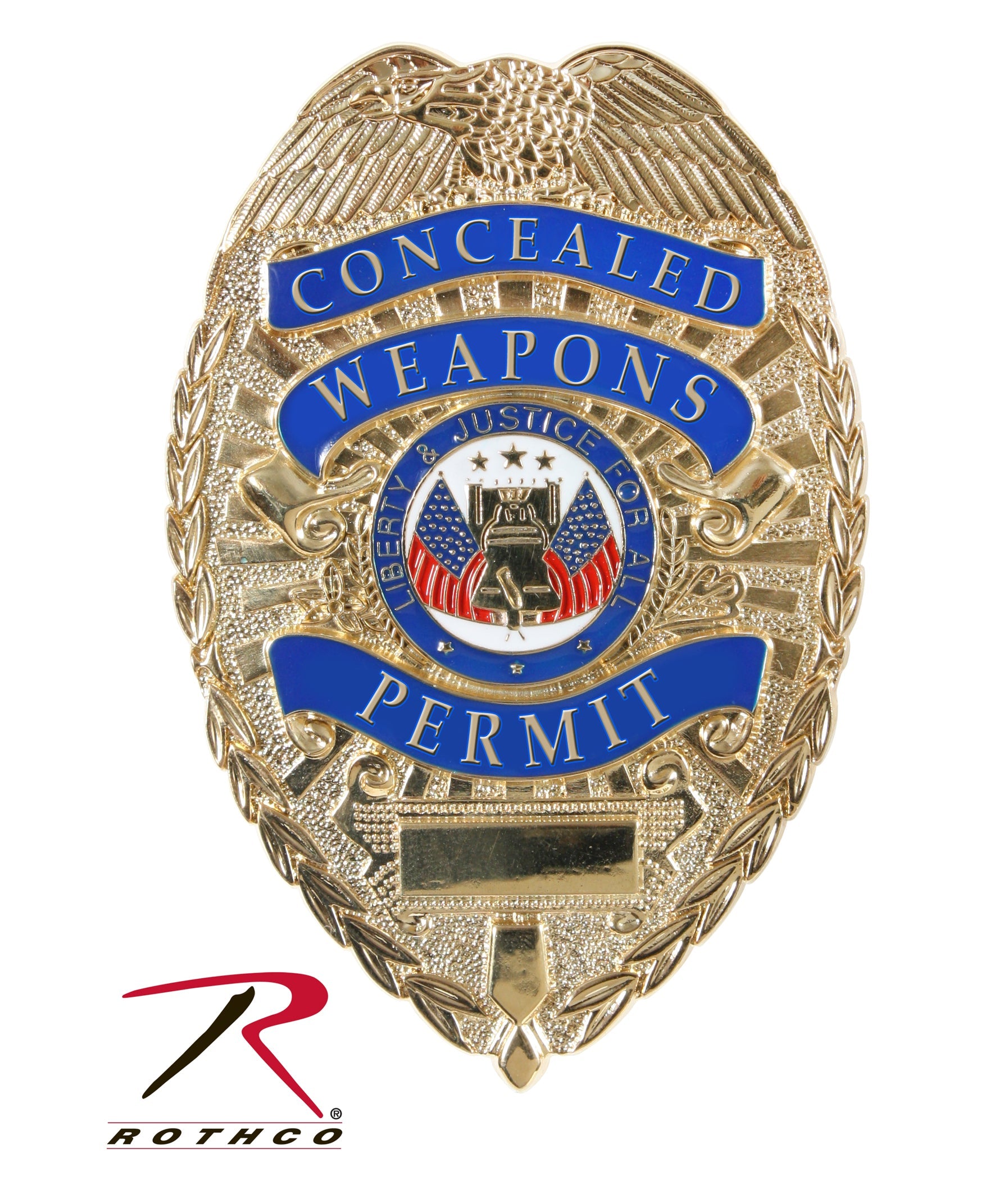 Rothco Deluxe "Concealed Weapons Permit" Badge LARSON TACTICAL SUPPLY
