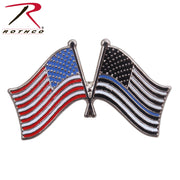 Rothco Thin Blue Line US Flag Pin LARSON TACTICAL SUPPLY