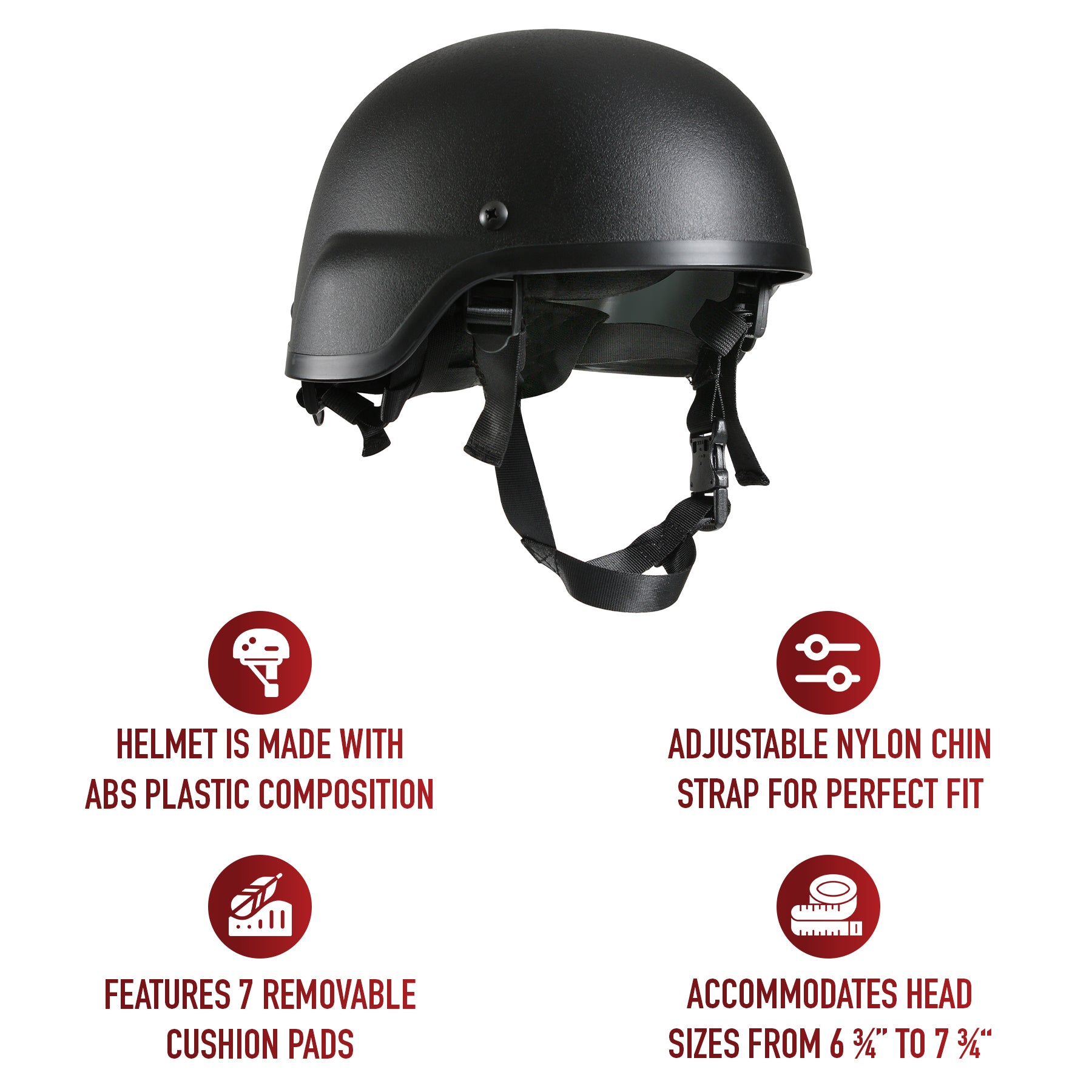 Rothco ABS Mich-2000 Replica Tactical Helmet LARSON TACTICAL SUPPLY