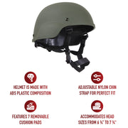 Rothco ABS Mich-2000 Replica Tactical Helmet LARSON TACTICAL SUPPLY