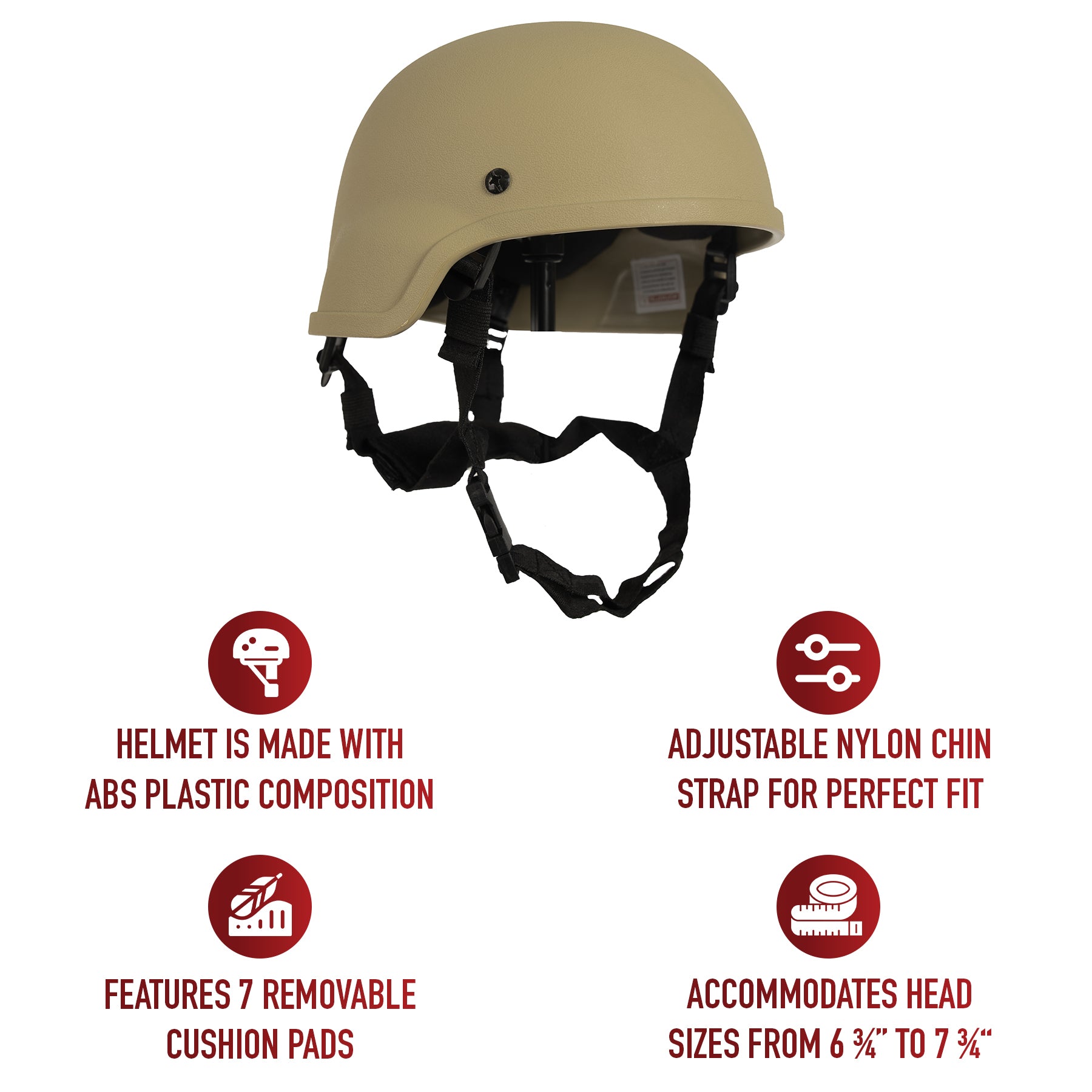 Rothco ABS Mich-2000 Replica Tactical Helmet LARSON TACTICAL SUPPLY