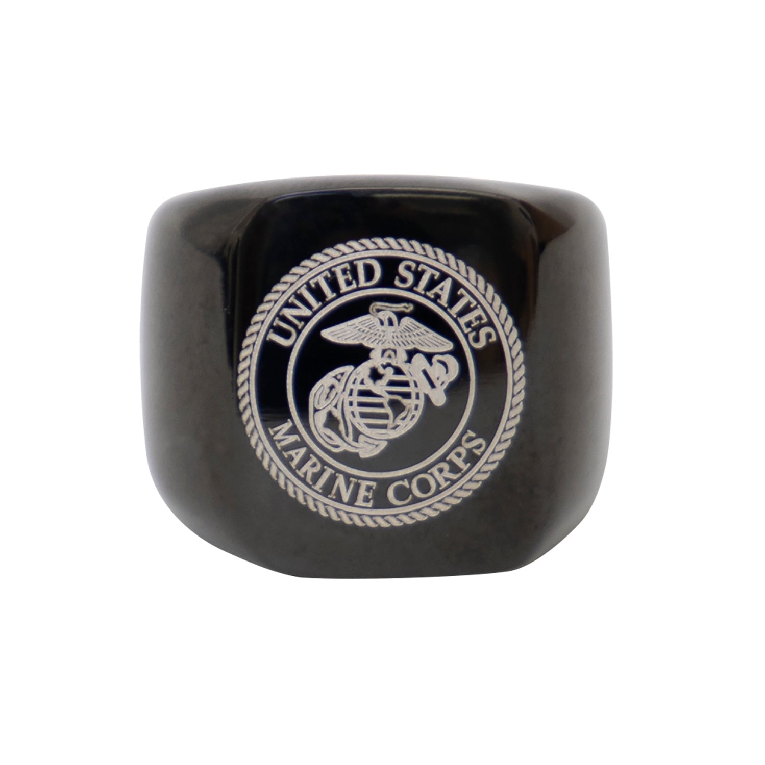 Rothco Stainless Steel USMC Eagle, Globe and Anchor Ring - Black LARSON TACTICAL SUPPLY