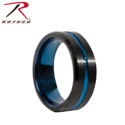 Rothco Tungsten Carbide Thin Blue Line Ring LARSON TACTICAL SUPPLY