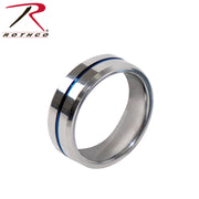 Rothco Tungsten Carbide Thin Blue Line Ring LARSON TACTICAL SUPPLY