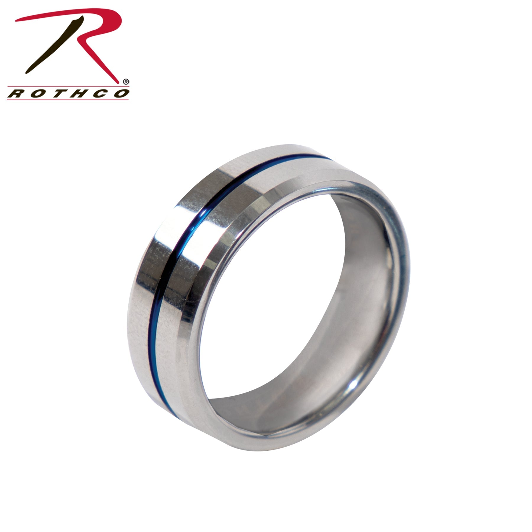 Rothco Tungsten Carbide Thin Blue Line Ring LARSON TACTICAL SUPPLY