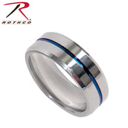 Rothco Tungsten Carbide Thin Blue Line Ring LARSON TACTICAL SUPPLY