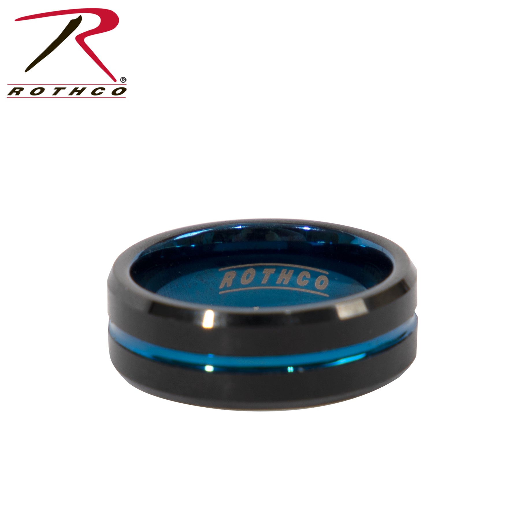 Rothco Tungsten Carbide Thin Blue Line Ring LARSON TACTICAL SUPPLY