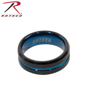 Rothco Tungsten Carbide Thin Blue Line Ring LARSON TACTICAL SUPPLY