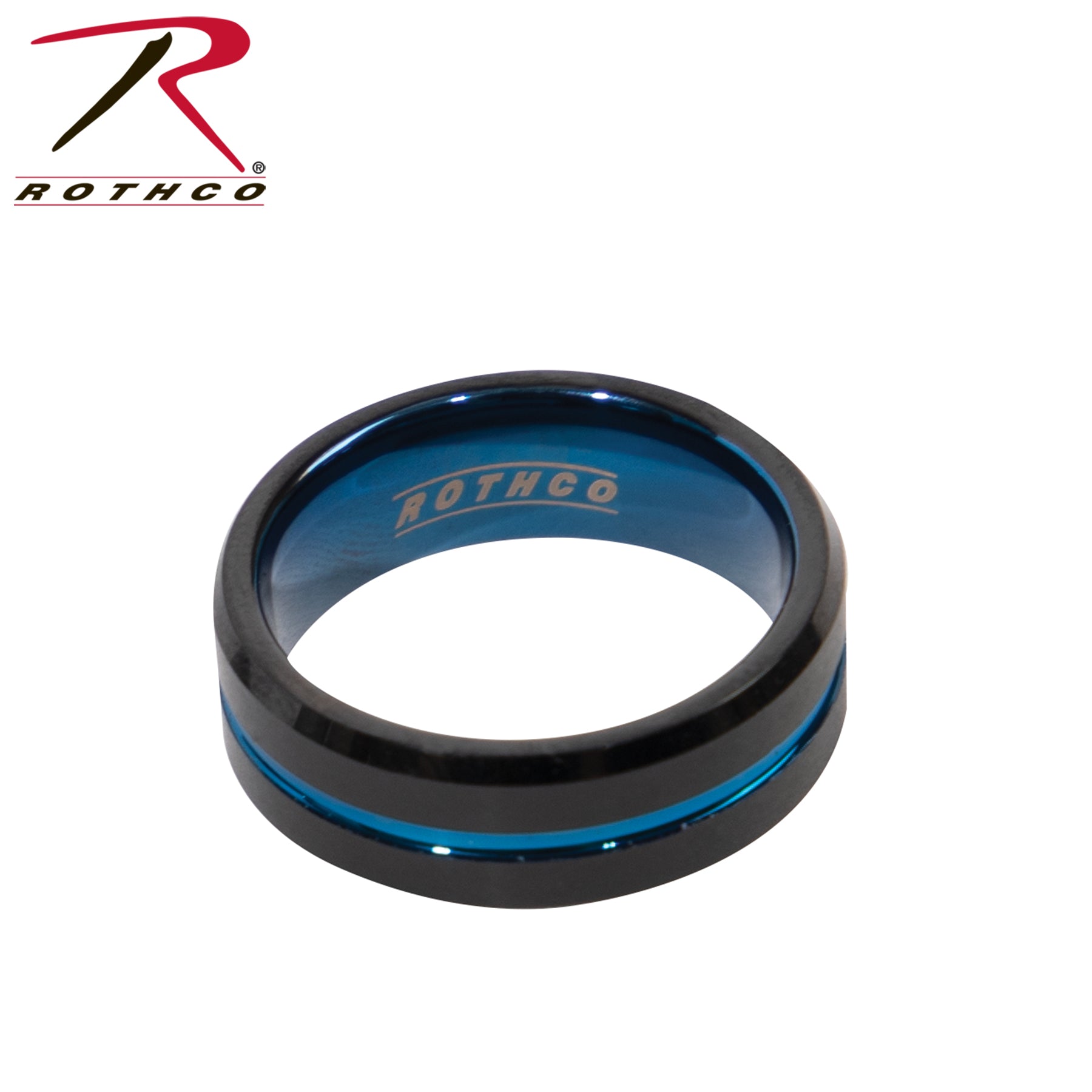 Rothco Tungsten Carbide Thin Blue Line Ring LARSON TACTICAL SUPPLY