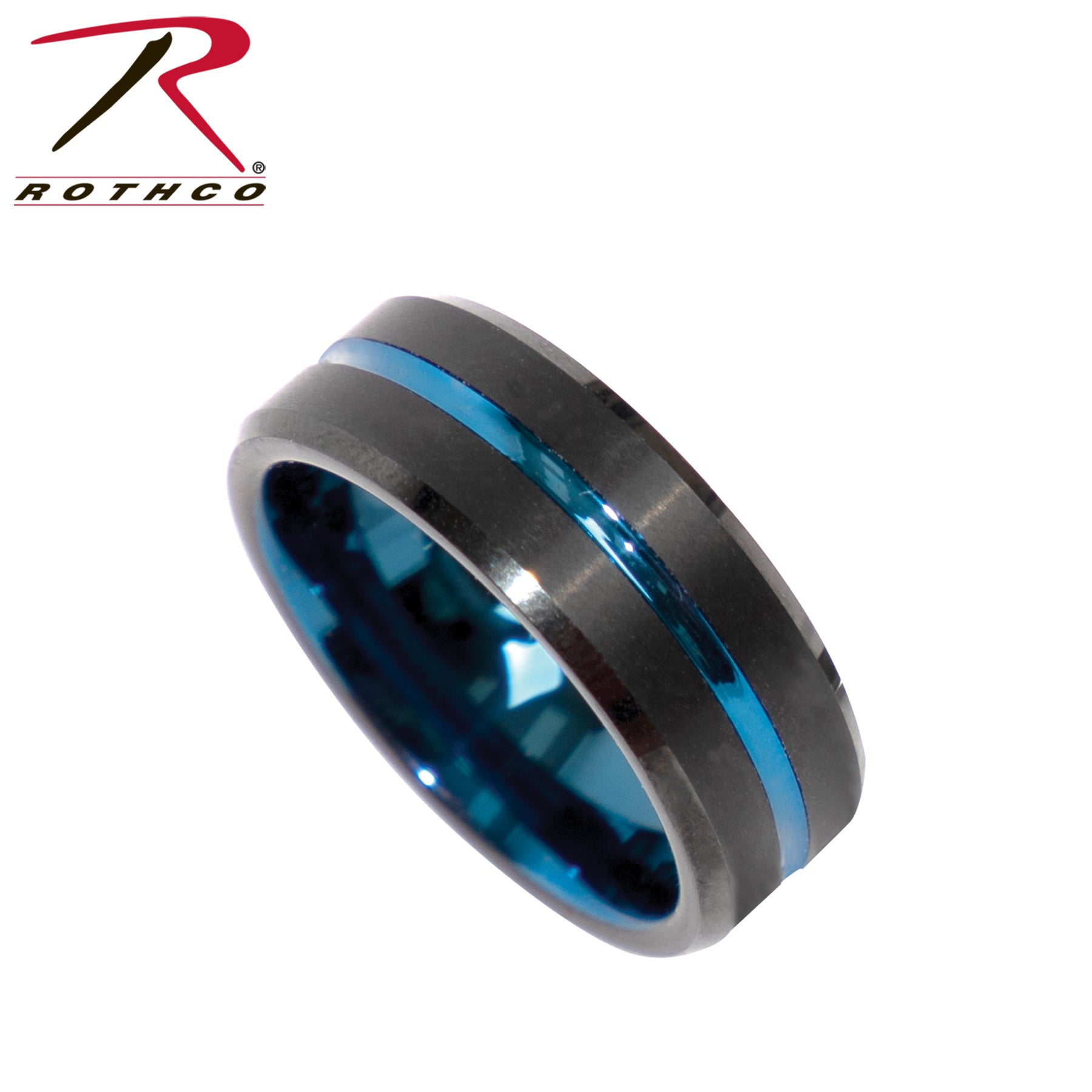 Rothco Tungsten Carbide Thin Blue Line Ring LARSON TACTICAL SUPPLY