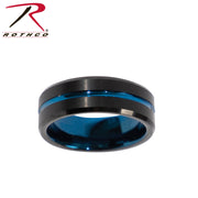 Rothco Tungsten Carbide Thin Blue Line Ring LARSON TACTICAL SUPPLY