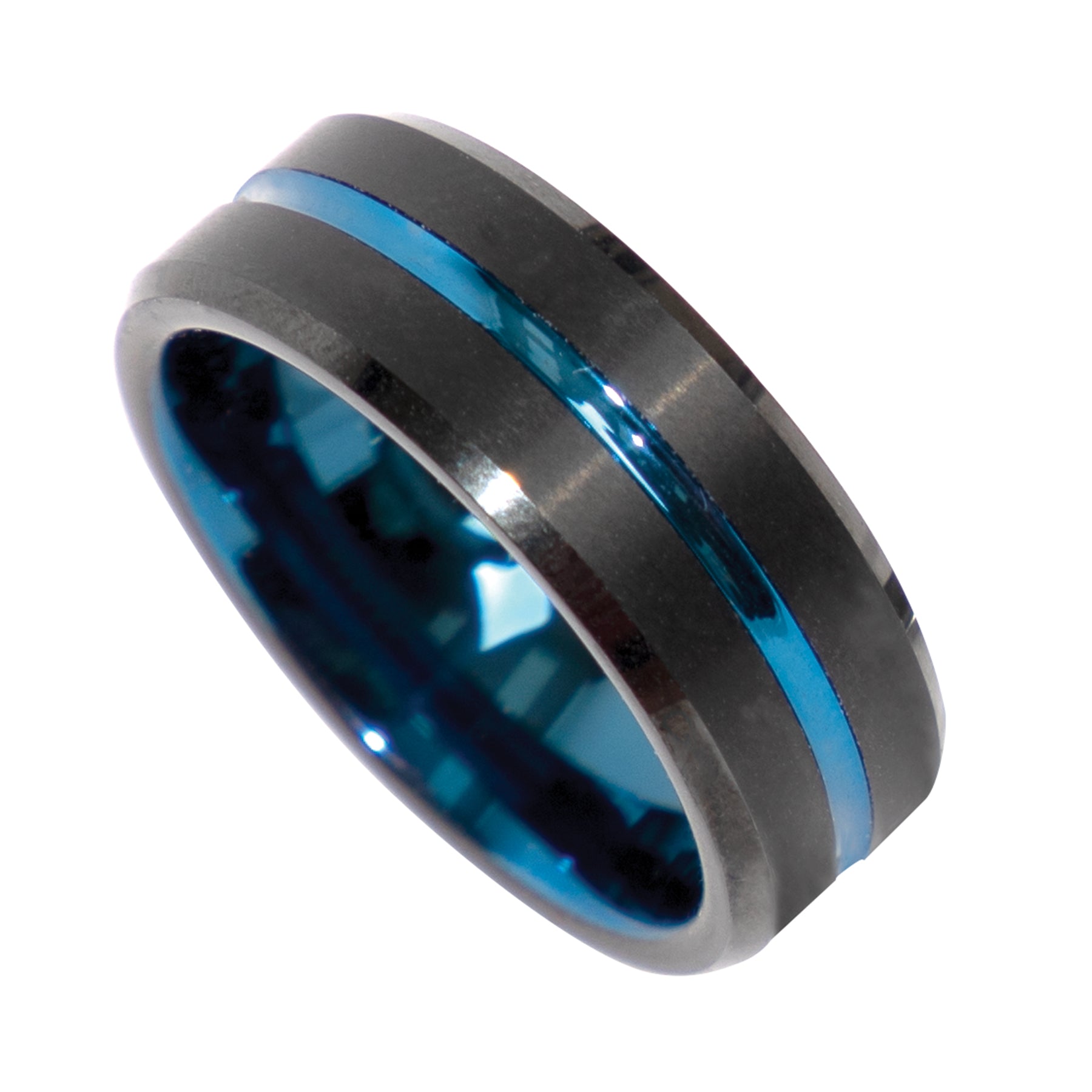 Rothco Tungsten Carbide Thin Blue Line Ring LARSON TACTICAL SUPPLY