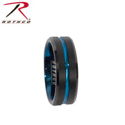 Rothco Tungsten Carbide Thin Blue Line Ring LARSON TACTICAL SUPPLY