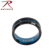 Rothco Tungsten Carbide Thin Blue Line Ring LARSON TACTICAL SUPPLY