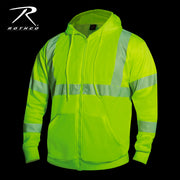 Rothco Hi-Vis Performance Zipper Sweatshirt - Safety Green LARSON TACTICAL SUPPLY