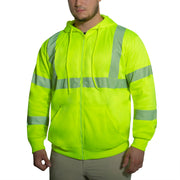 Rothco Hi-Vis Performance Zipper Sweatshirt - Safety Green LARSON TACTICAL SUPPLY