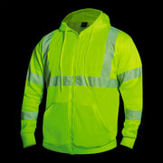 Rothco Hi-Vis Performance Zipper Sweatshirt - Safety Green LARSON TACTICAL SUPPLY