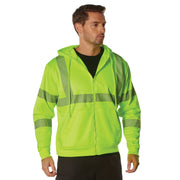 Rothco Hi-Vis Performance Zipper Sweatshirt - Safety Green LARSON TACTICAL SUPPLY
