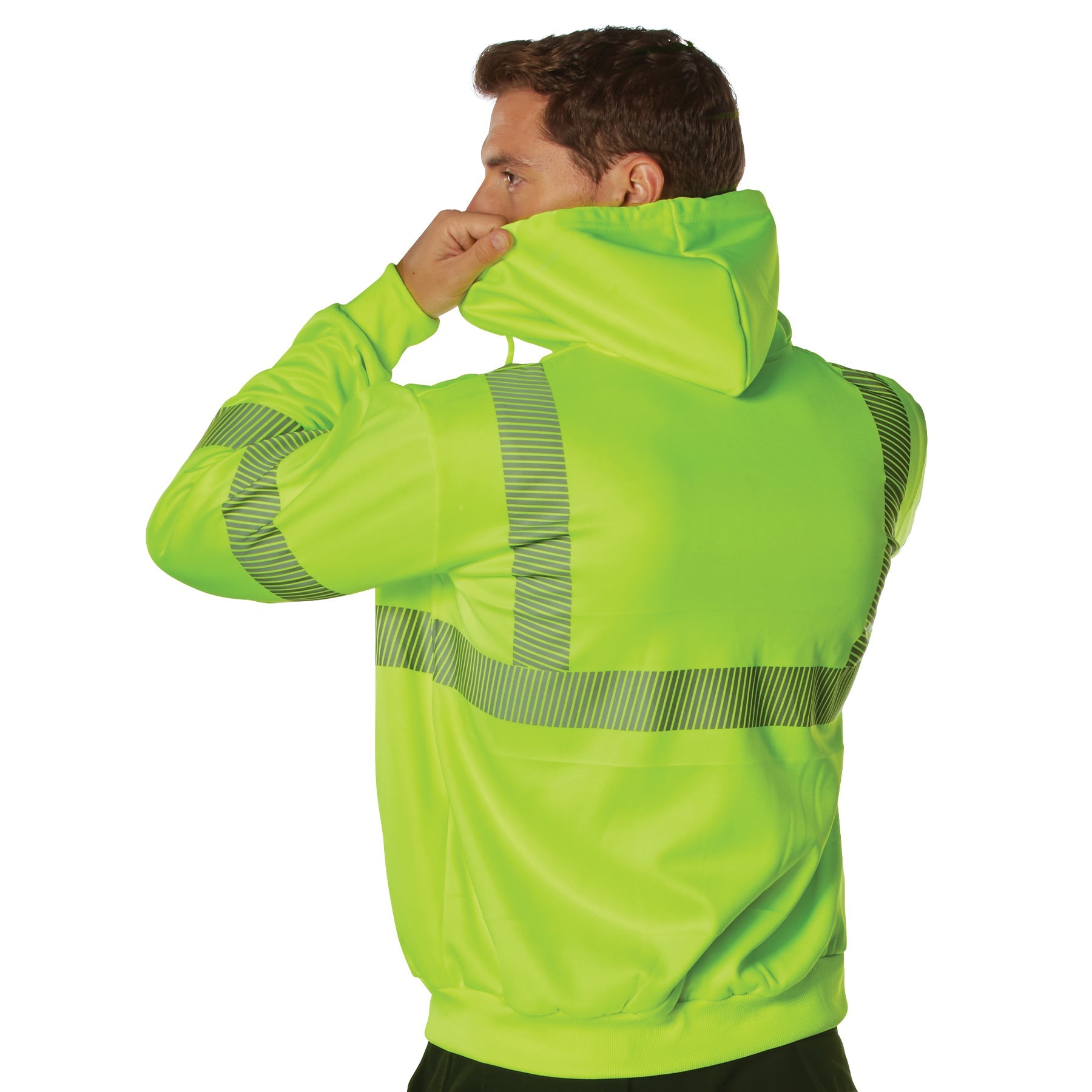 Rothco Hi-Vis Performance Zipper Sweatshirt - Safety Green LARSON TACTICAL SUPPLY