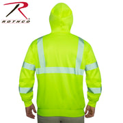 Rothco Hi-Vis Performance Zipper Sweatshirt - Safety Green LARSON TACTICAL SUPPLY