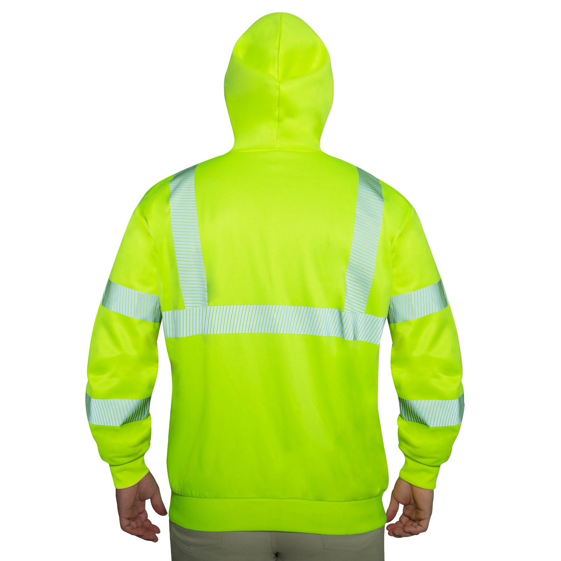 Rothco Hi-Vis Performance Zipper Sweatshirt - Safety Green LARSON TACTICAL SUPPLY