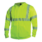 Rothco Hi-Vis Performance Zipper Sweatshirt - Safety Green LARSON TACTICAL SUPPLY