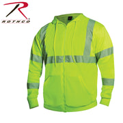 Rothco Hi-Vis Performance Zipper Sweatshirt - Safety Green LARSON TACTICAL SUPPLY