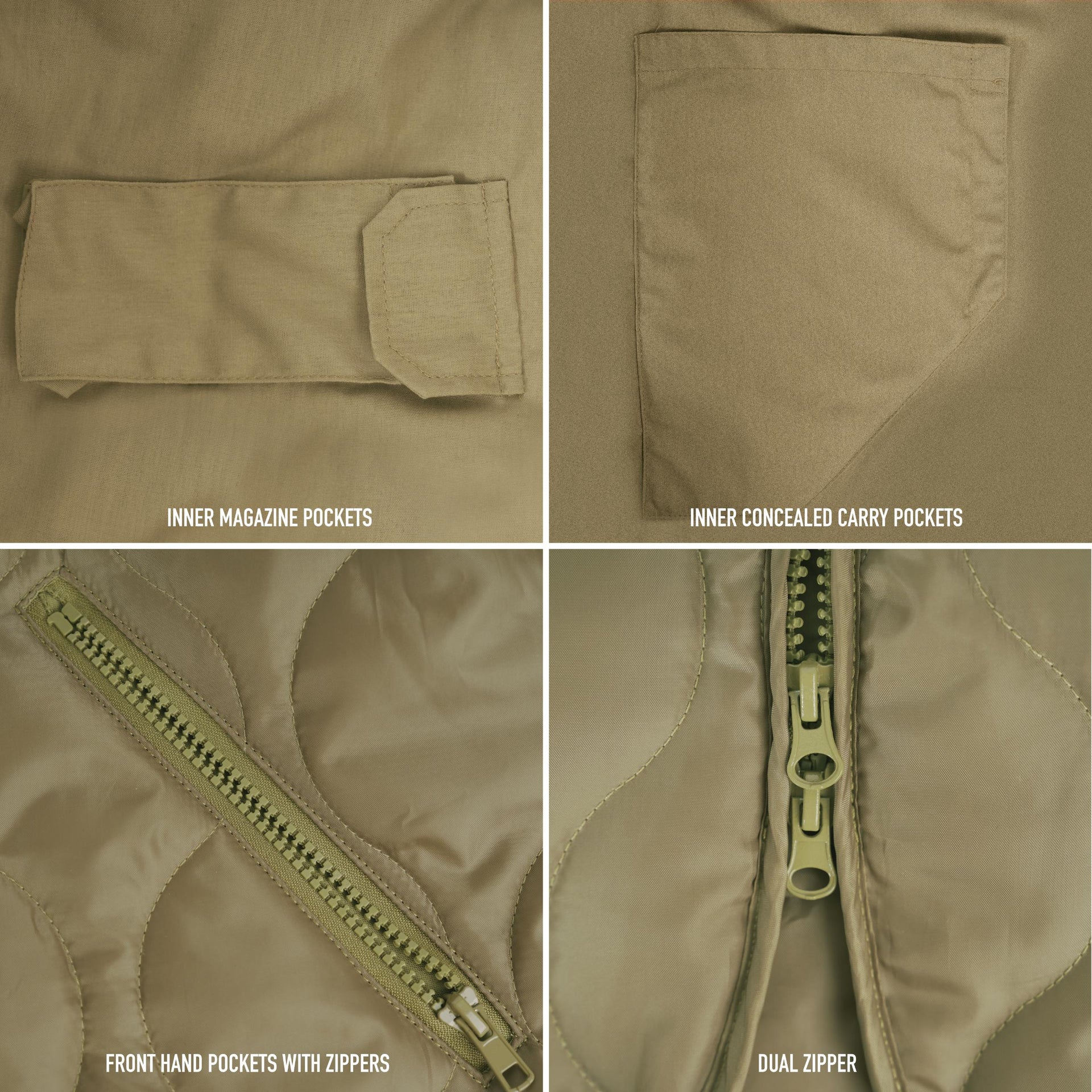 Rothco Concealed Carry Quilted Woobie Jacket LARSON TACTICAL SUPPLY