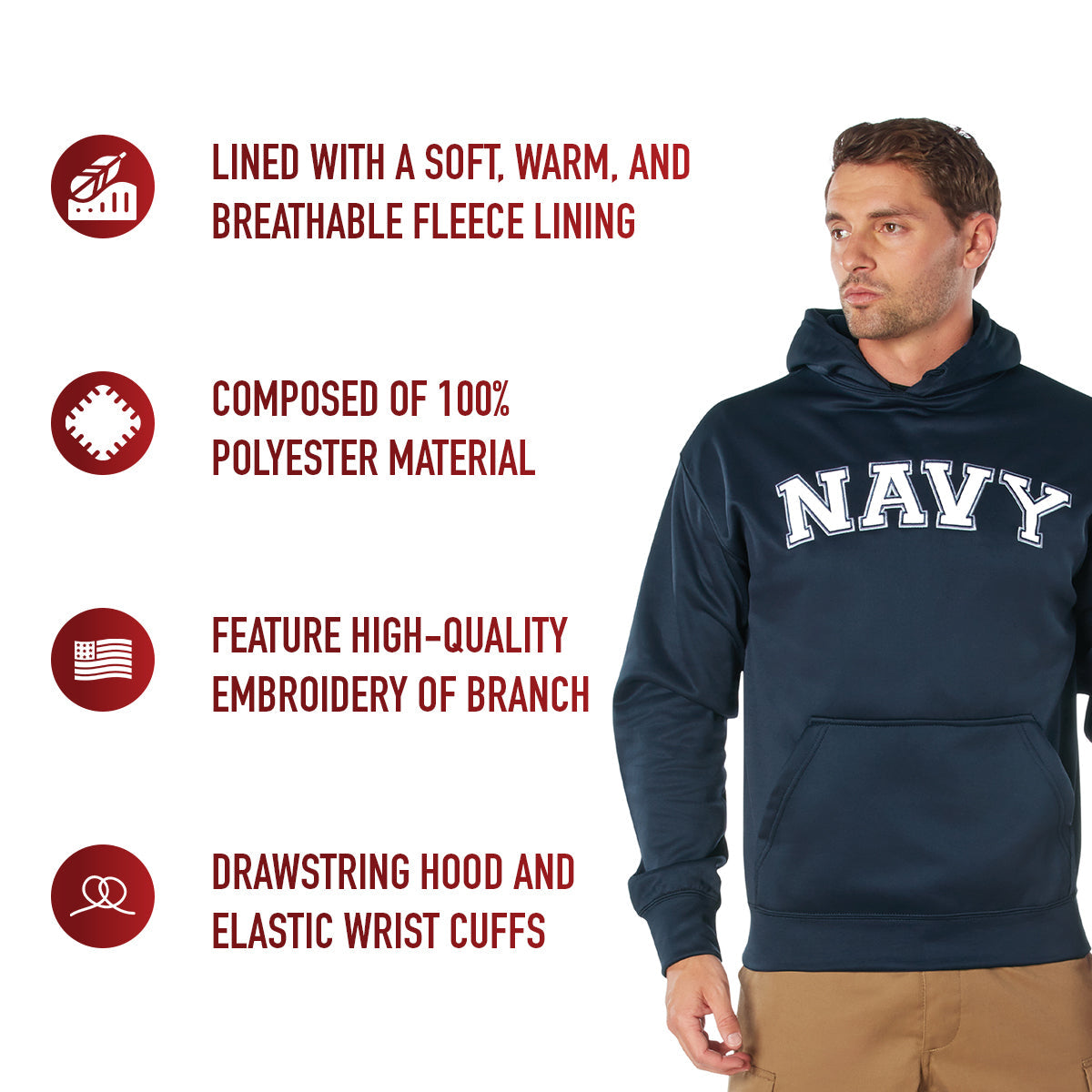 Rothco Embroidered Pullover Hoodies LARSON TACTICAL SUPPLY