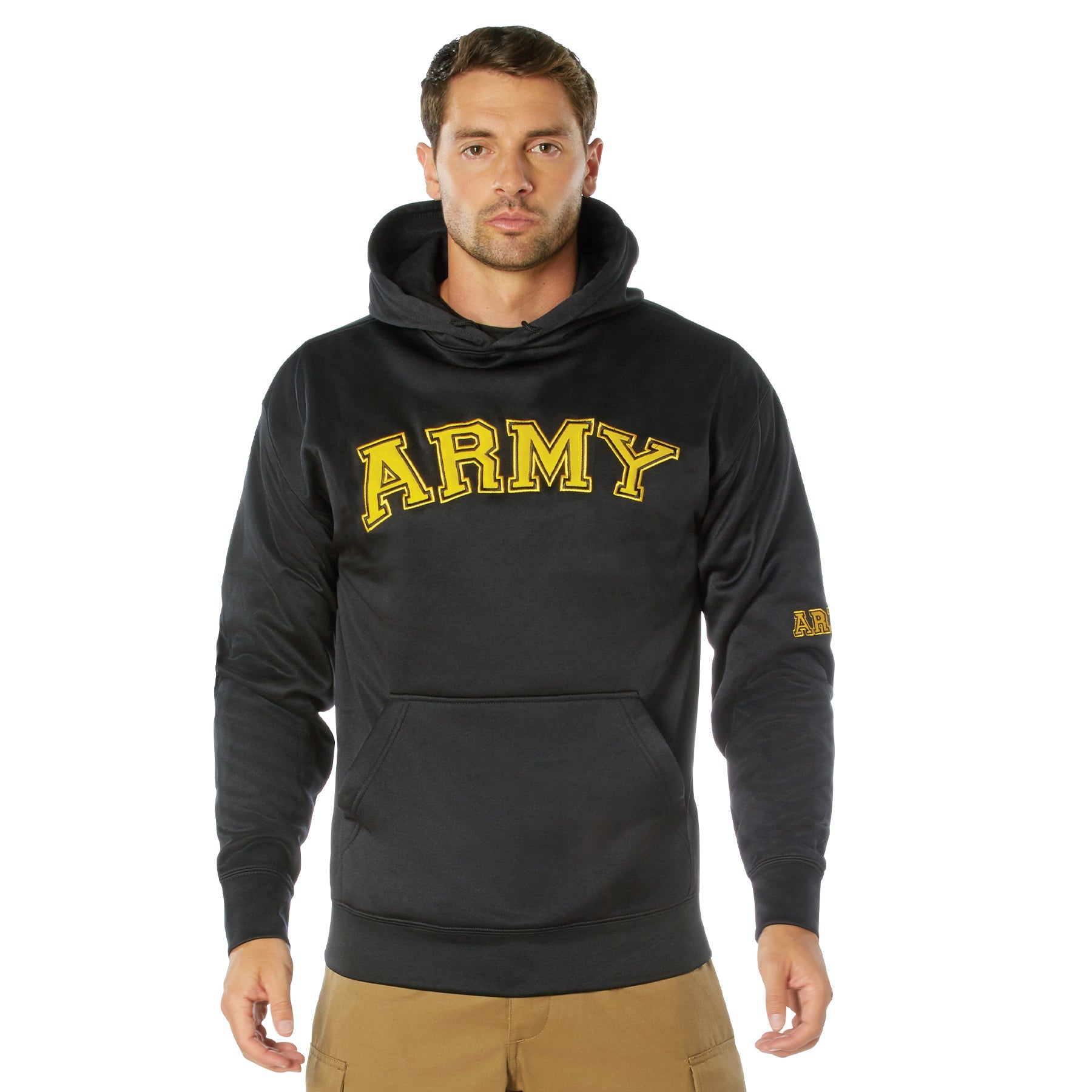 Rothco Army Pullover Hoodie - Black LARSON TACTICAL SUPPLY