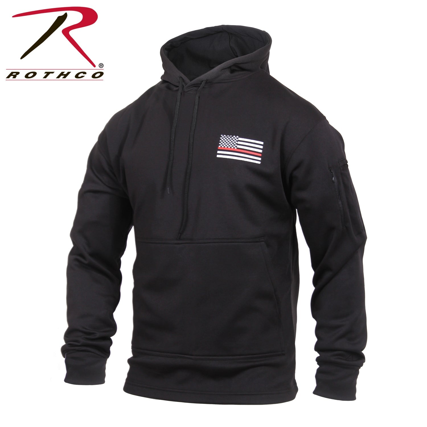 Rothco Concealed Carry Thin Red Line Hoodie LARSON TACTICAL SUPPLY