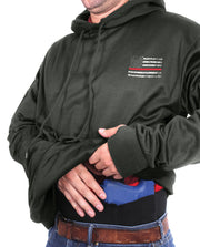 Rothco Concealed Carry Thin Red Line Hoodie LARSON TACTICAL SUPPLY