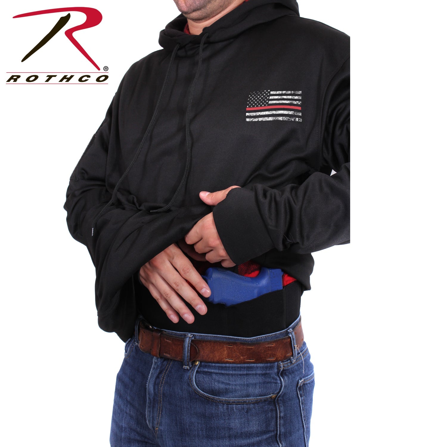 Rothco Concealed Carry Thin Red Line Hoodie LARSON TACTICAL SUPPLY
