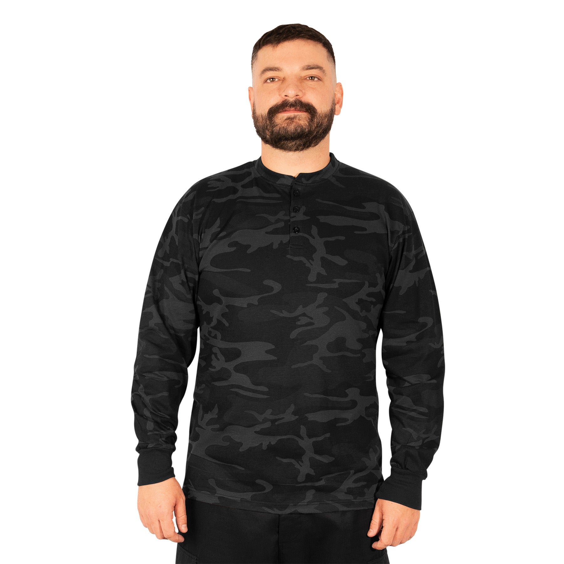 Rothco Long Sleeve Henley T-Shirt LARSON TACTICAL SUPPLY