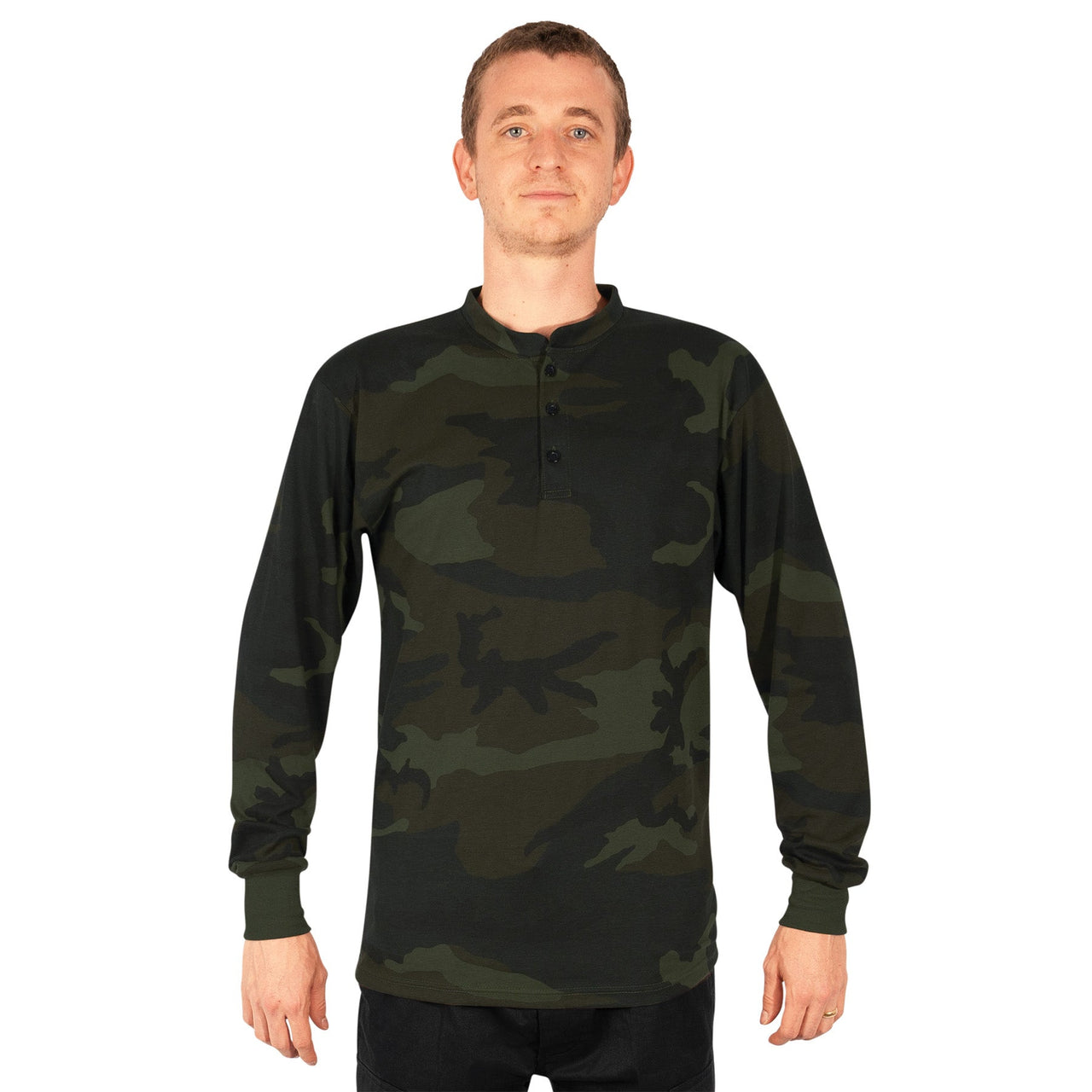 Rothco Long Sleeve Henley T-Shirt LARSON TACTICAL SUPPLY